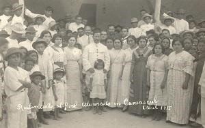Recibimiento del Gral. Alvarado en Cansascub, Yuc., abril de 1915 Recibimiento del Gral. Alvarado en Cansascub, Yuc., abril de 1915